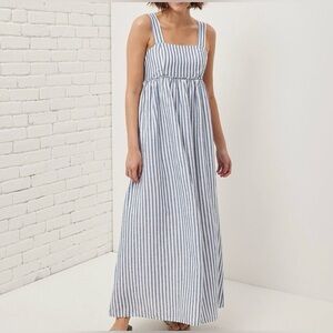 UpWest Blue and White Striped Maxi Dress